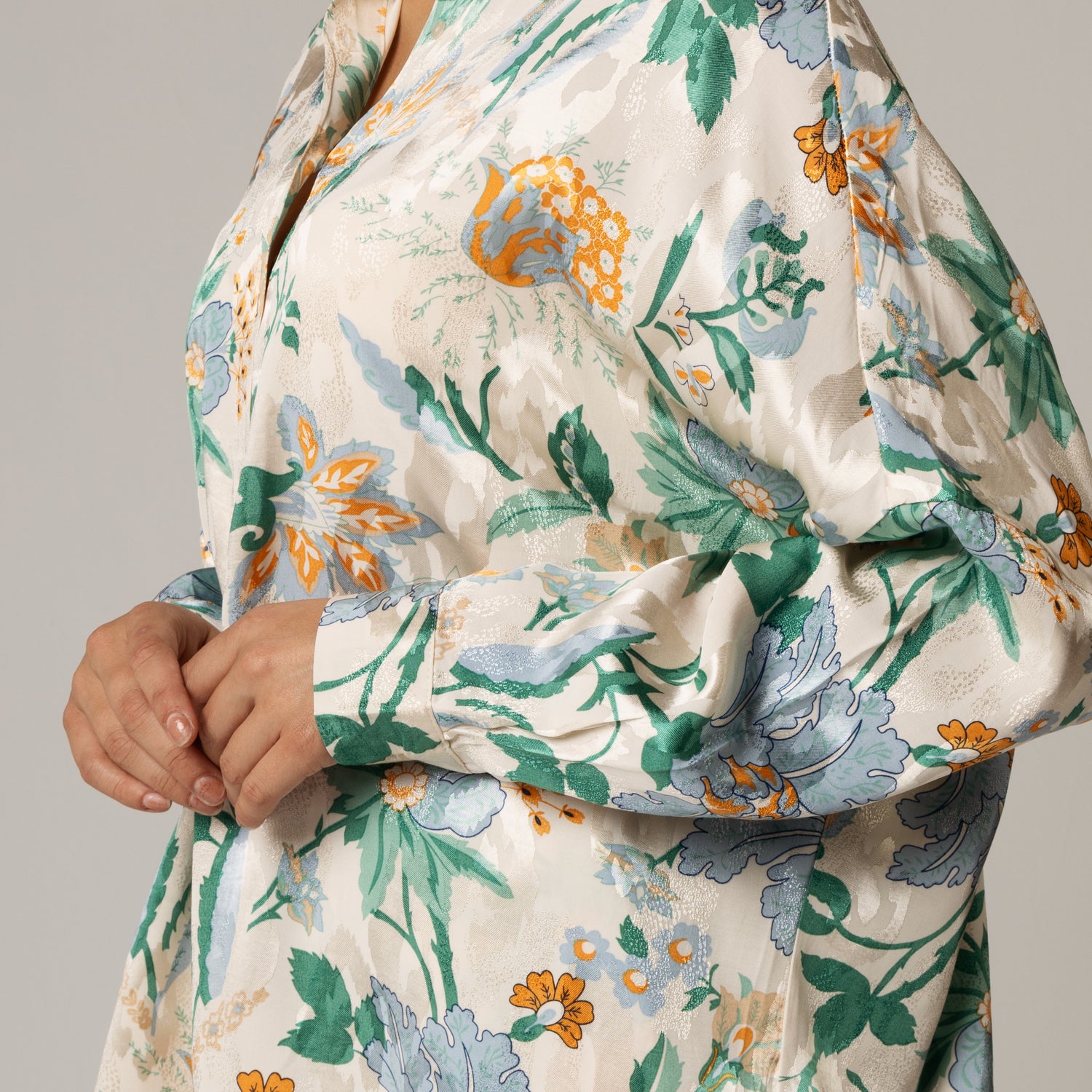 Blue and Green Printed Co-ord Pant