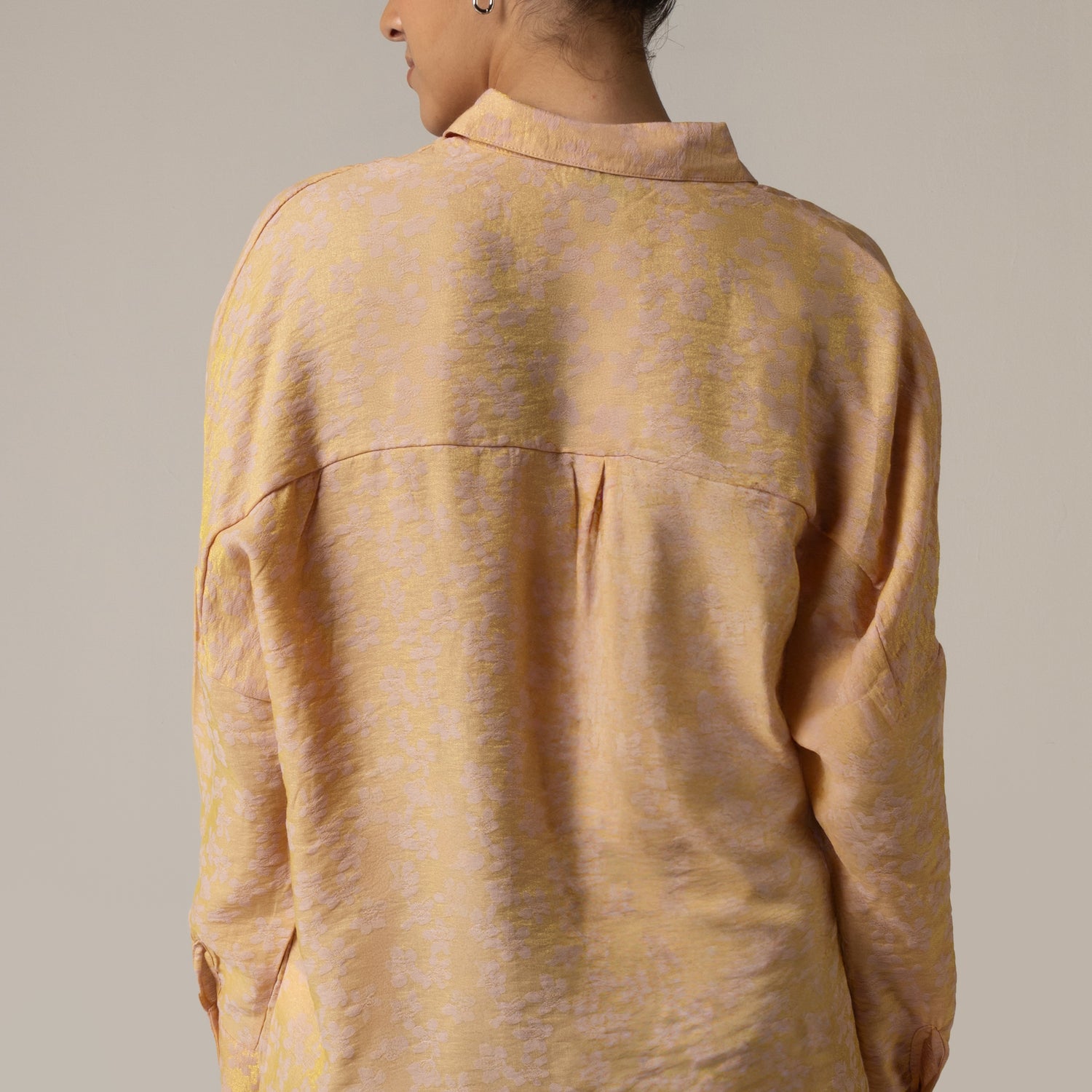 Jaquard Oversized Shirt with Shimmery Effect