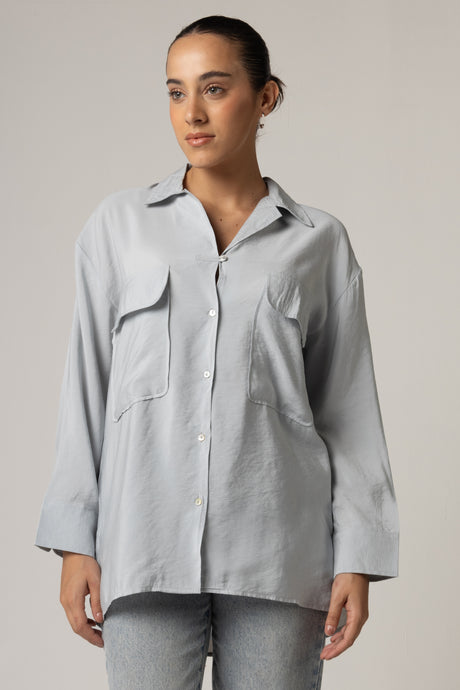 Utility Pocket Shirt - Light Blue