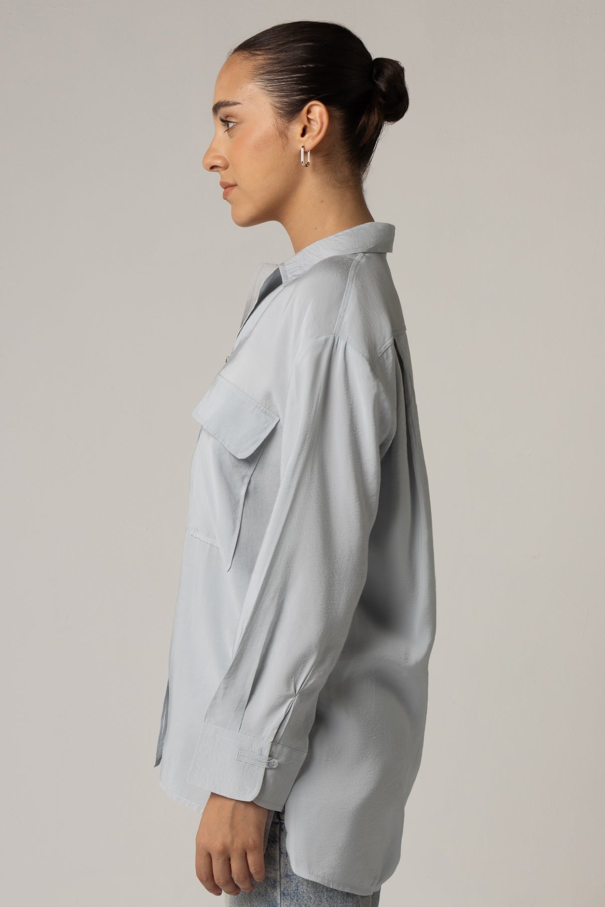 Utility Pocket Shirt - Light Blue