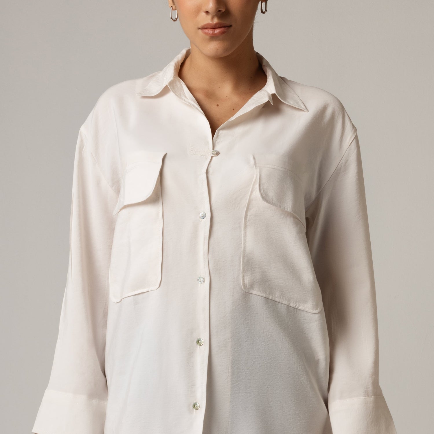 🎁 Utility Pocket Shirt - Off-White (30% off)