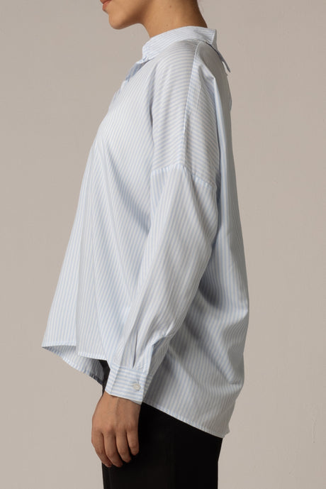 Classic Light Blue Striped Shirt