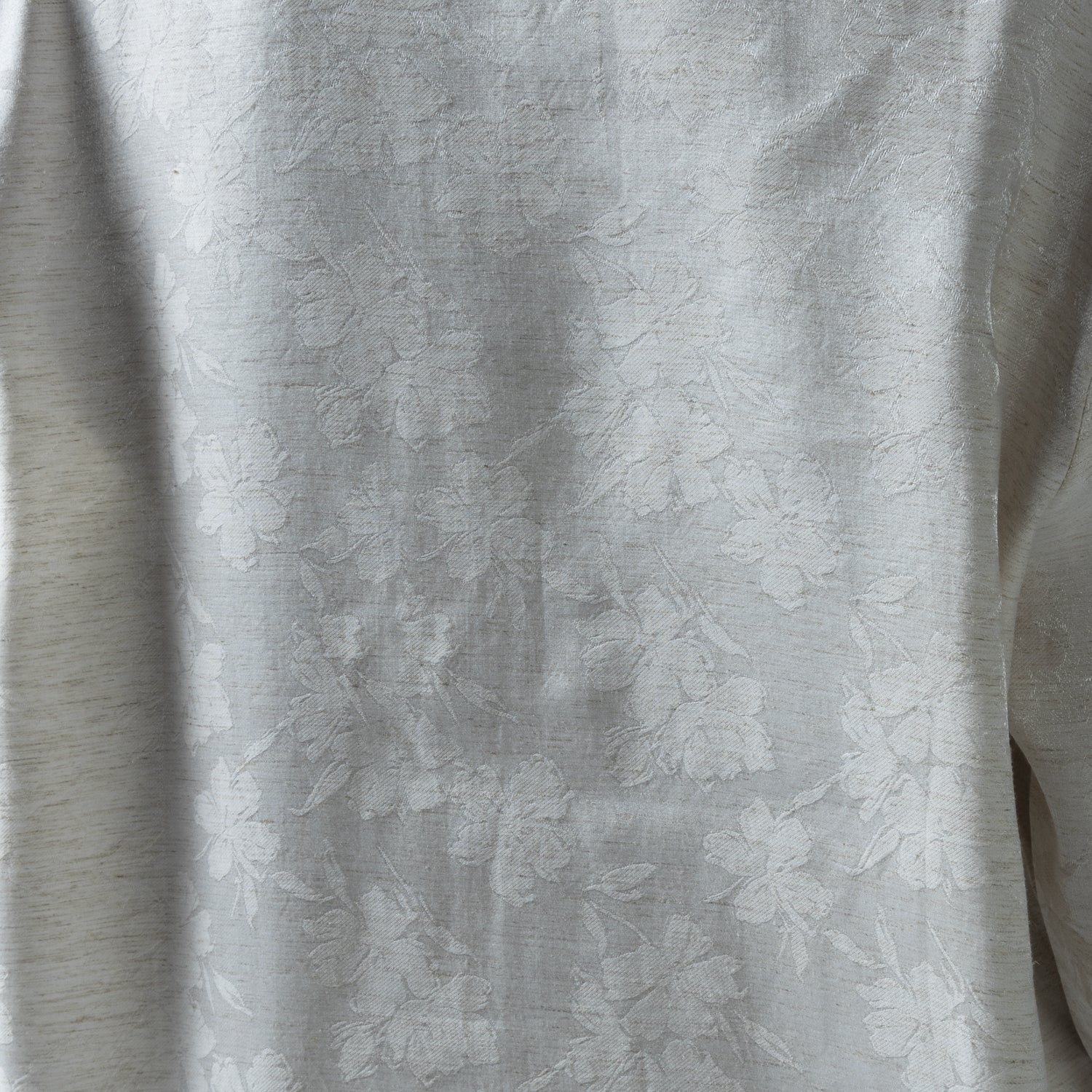 Jaquard Oversized Shirt with Shimmery Effect - White