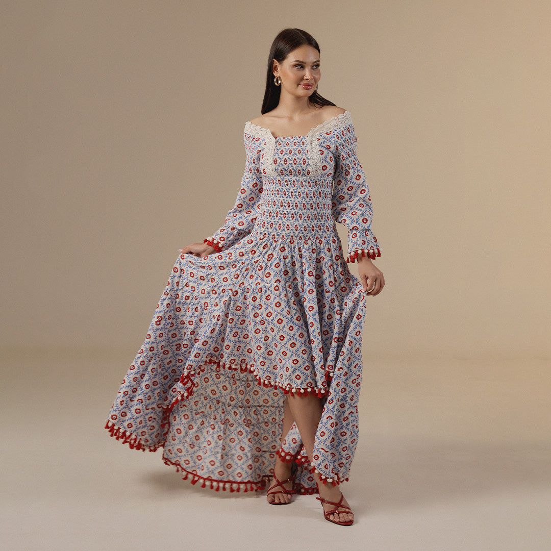 Boho Printed Maxi Dress