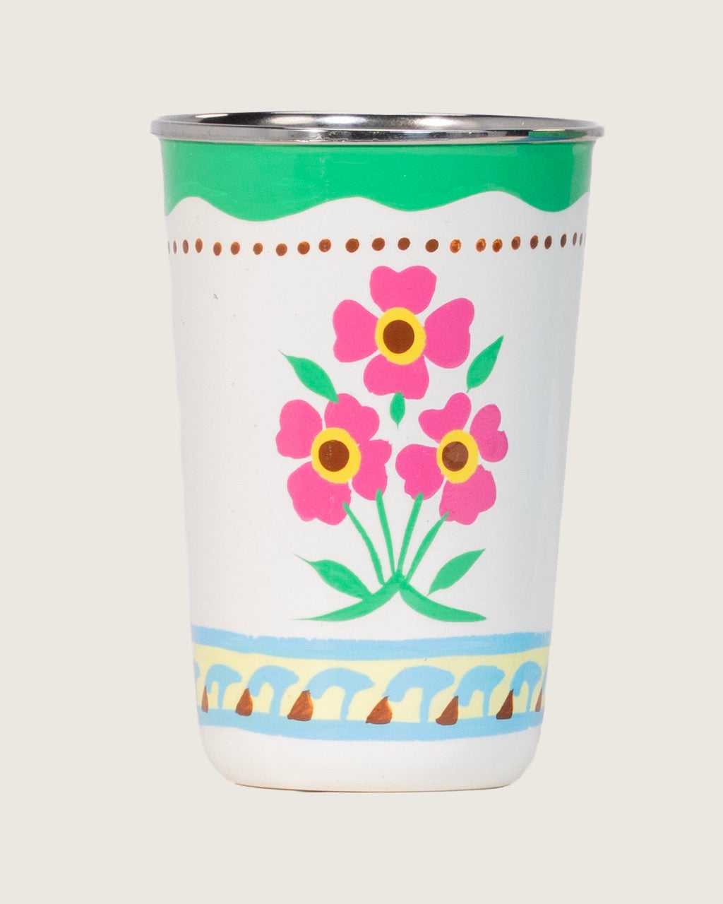 Hand-Painted Garden Tumbler 4 Piece Set