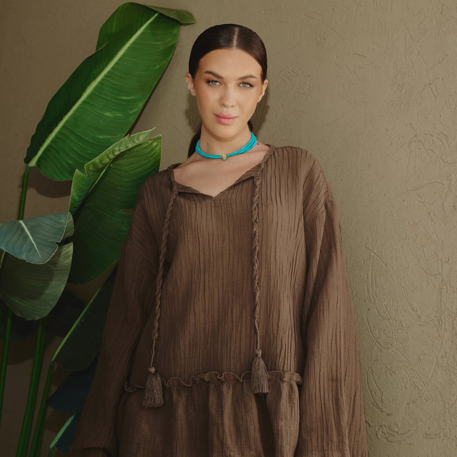 Brown Earthy Textured Cotton Set