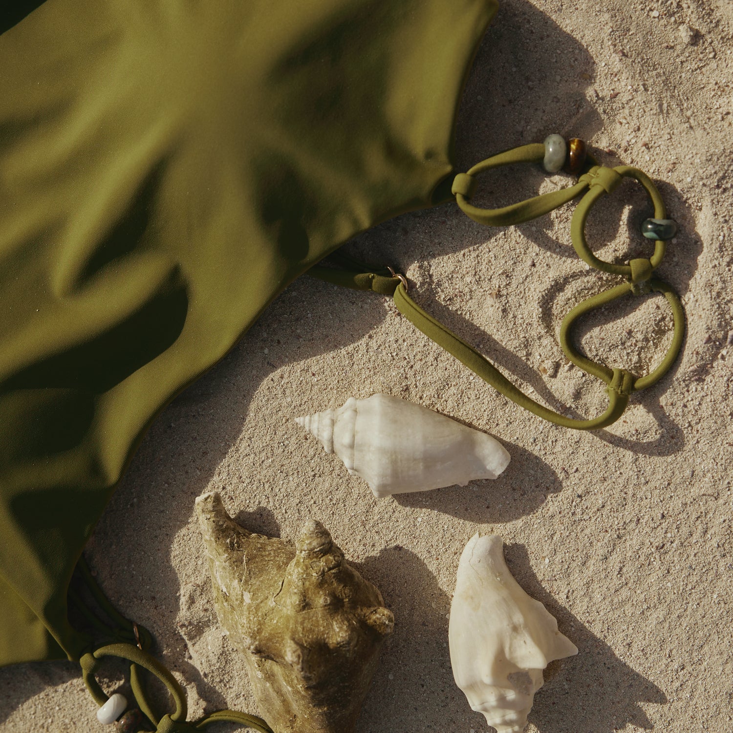 Olive Glow one-piece Swim Dress