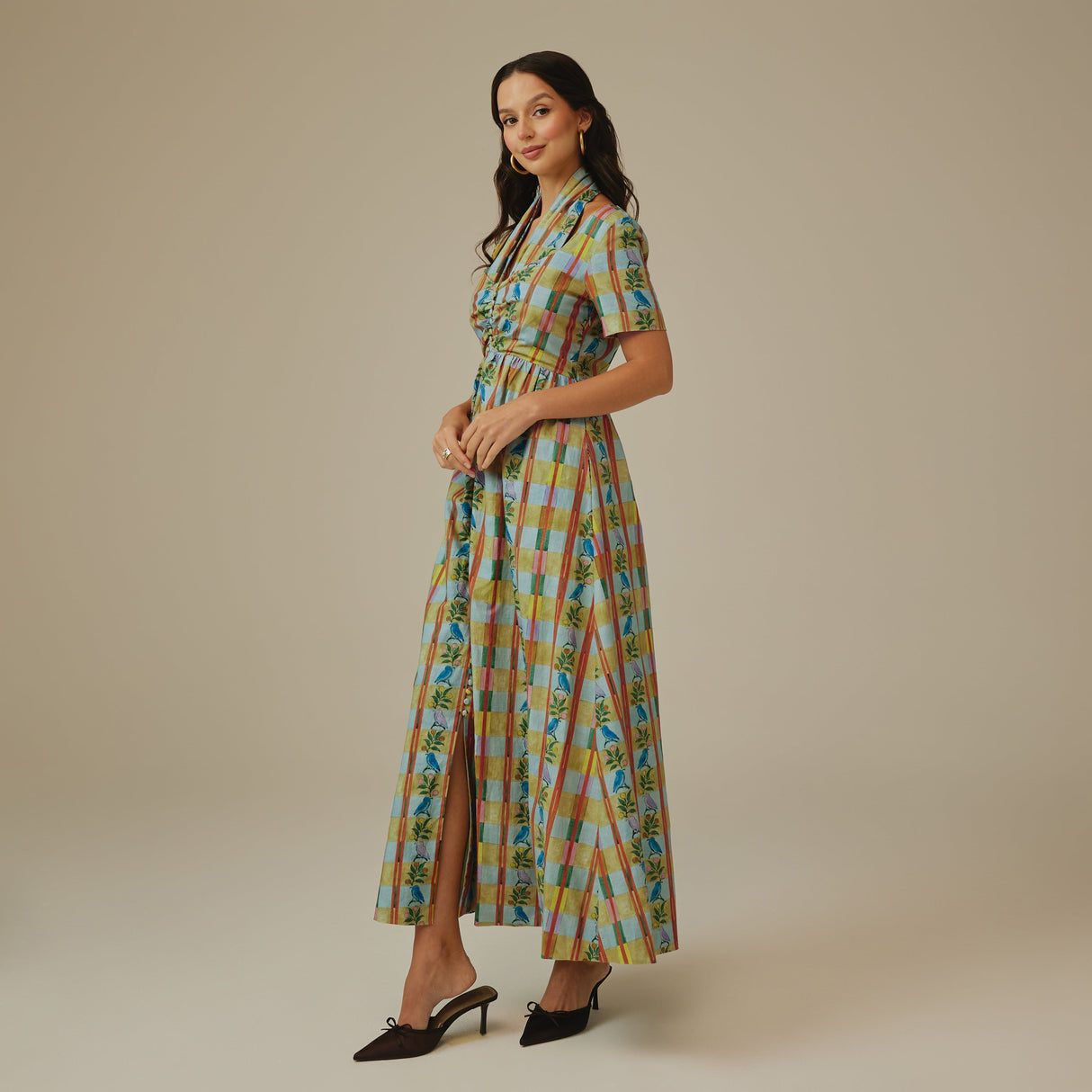 Checked Linen Dress - Noētic