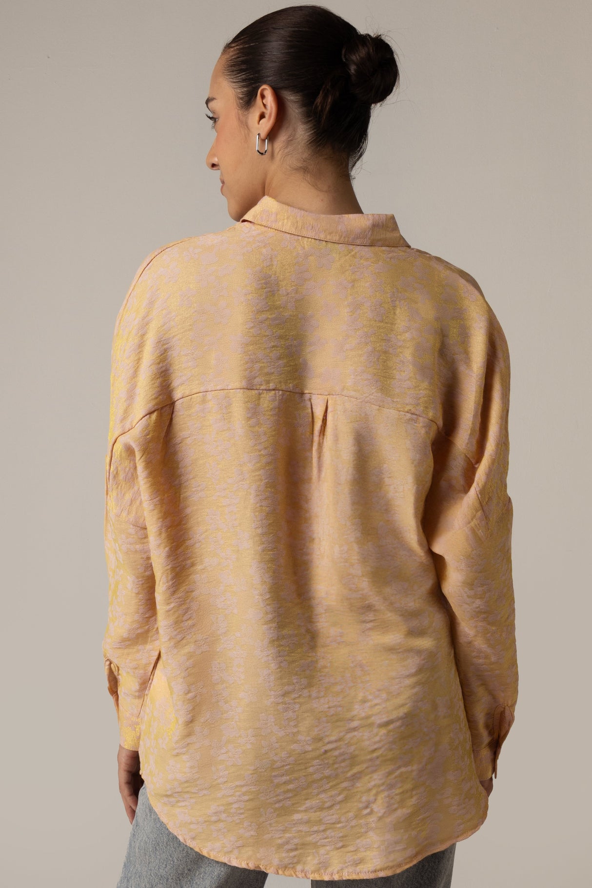 Jaquard Oversized Shirt with Shimmery Effect - Noētic