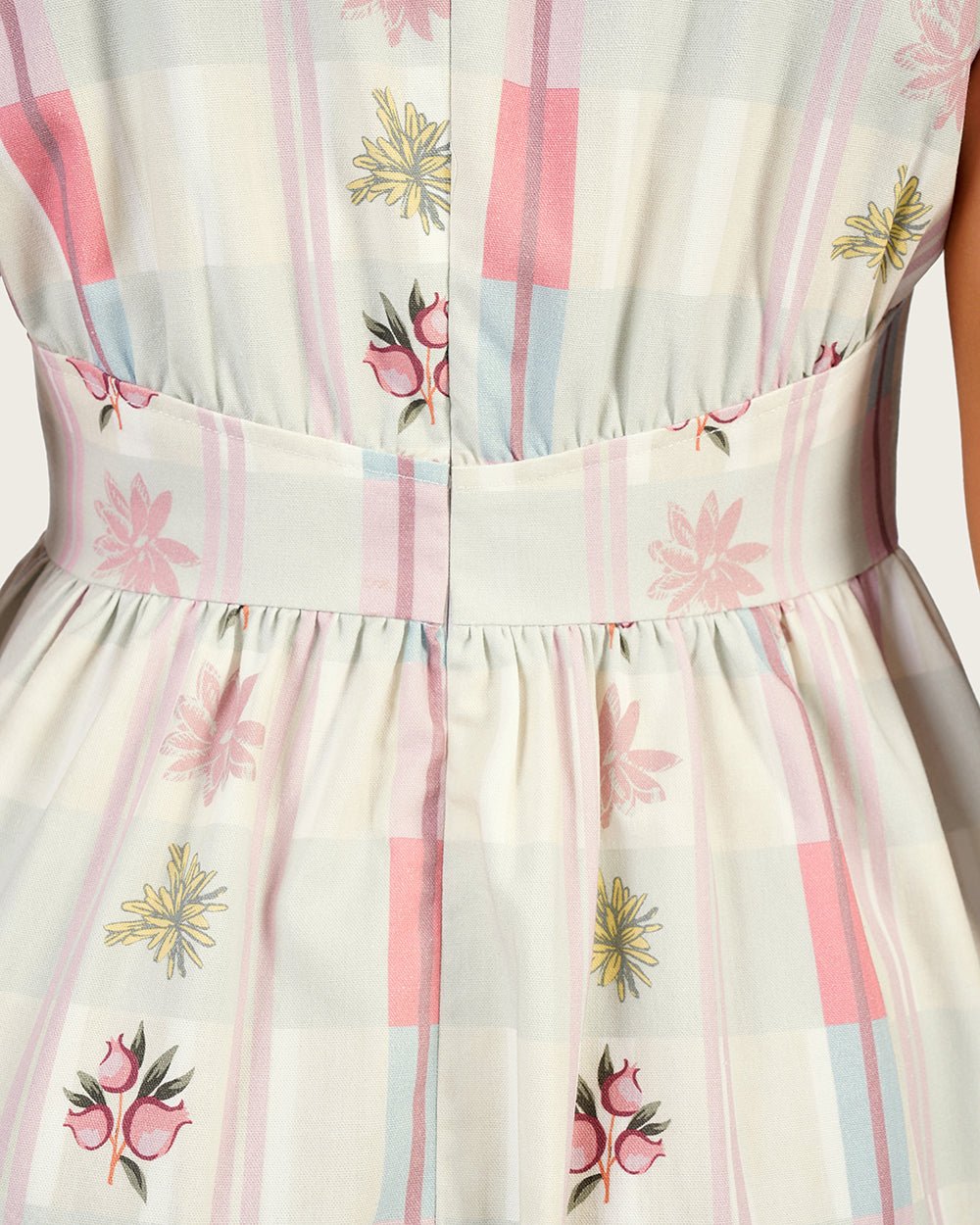 Luxury Linen Maxi Dress with Floral Print & Fringe Detail - Noētic