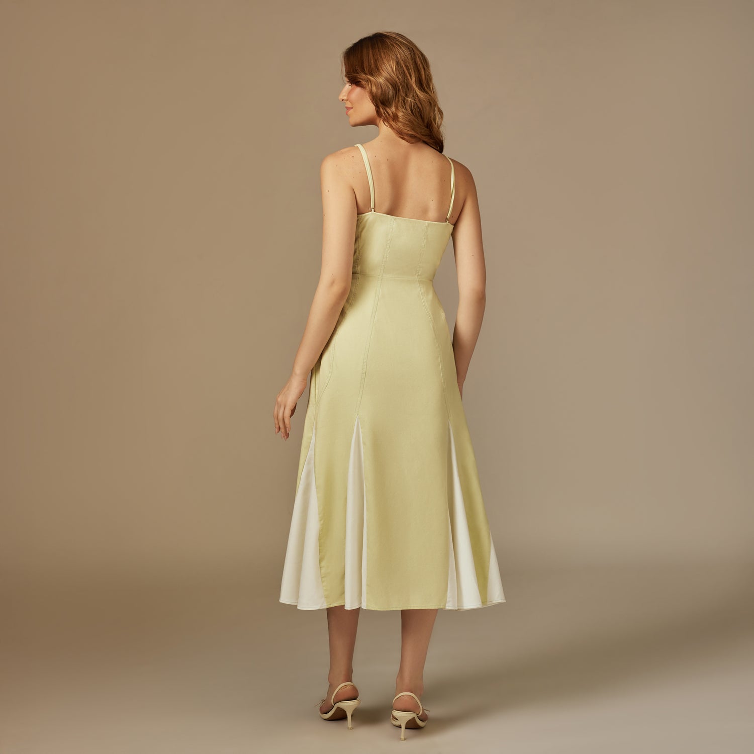 Lemon Yellow Reef Linen Dress