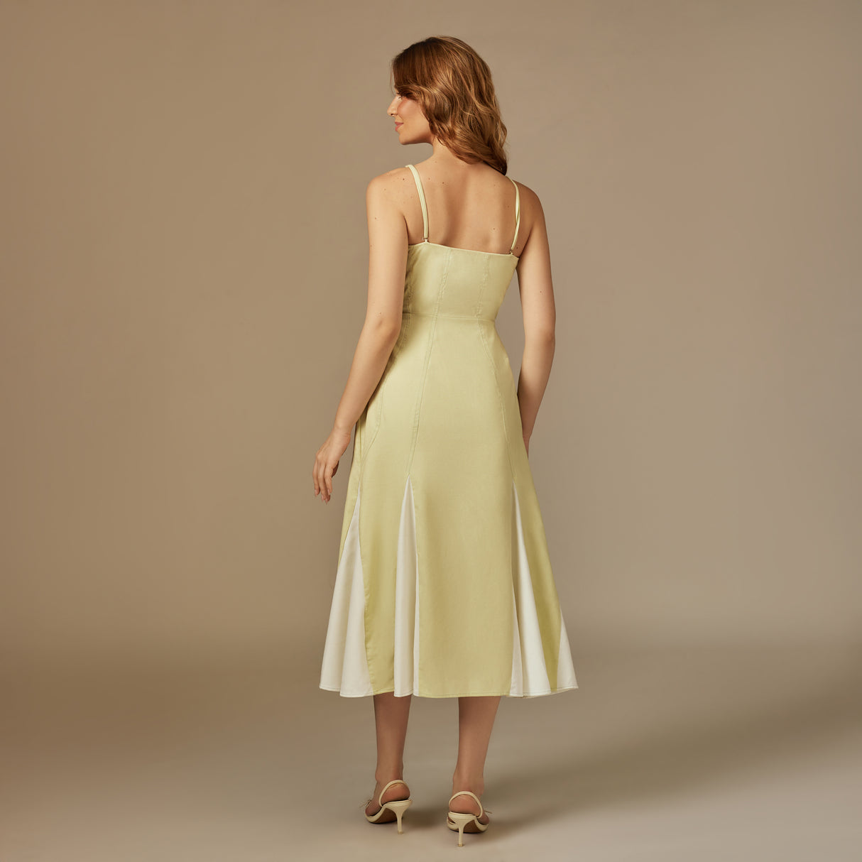 Lemon Yellow Reef Linen Dress