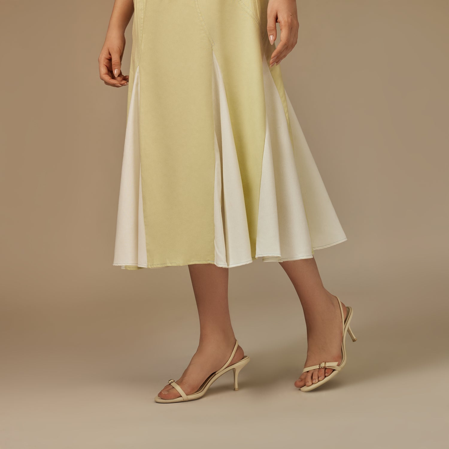 Lemon Yellow Reef Linen Dress