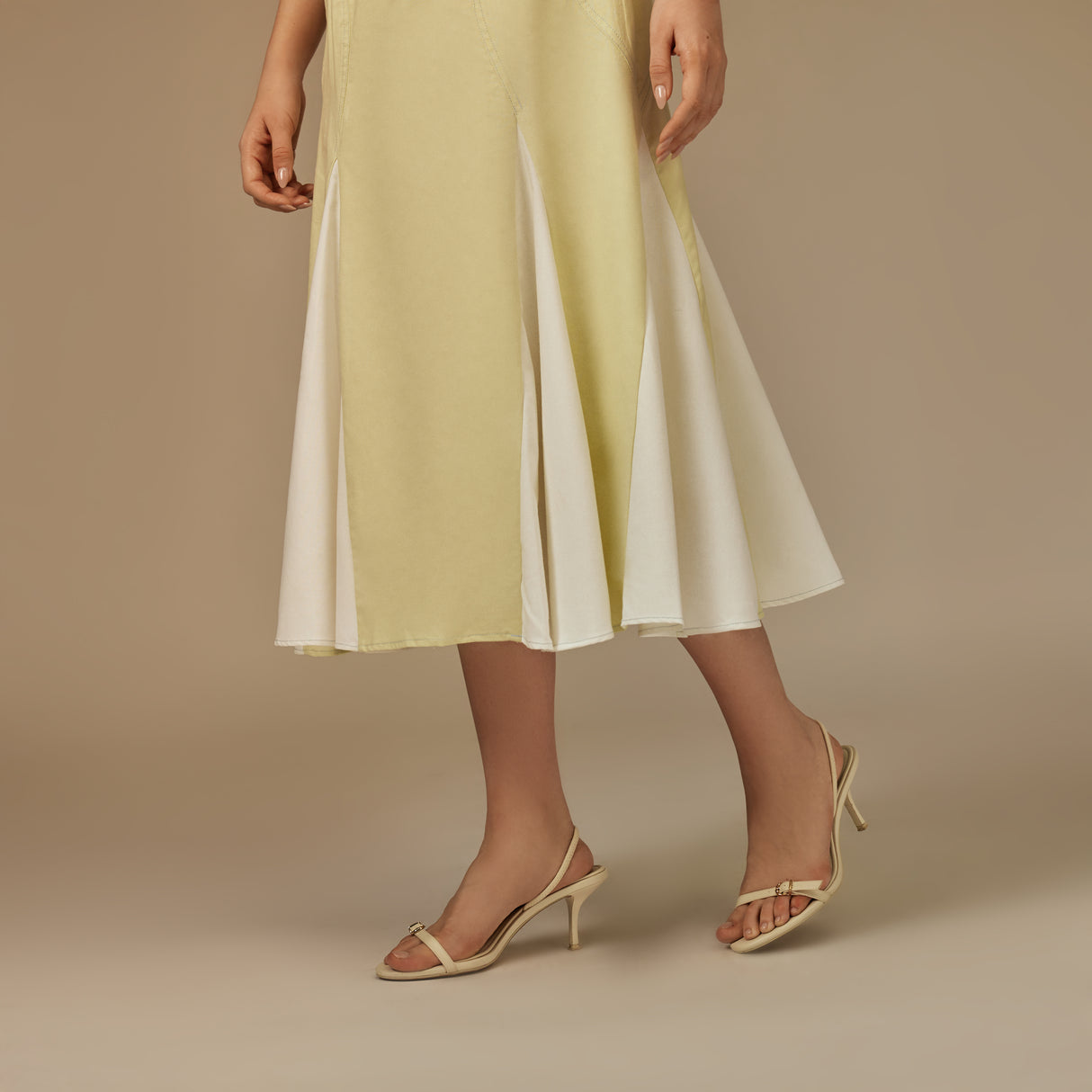 Lemon Yellow Reef Linen Dress