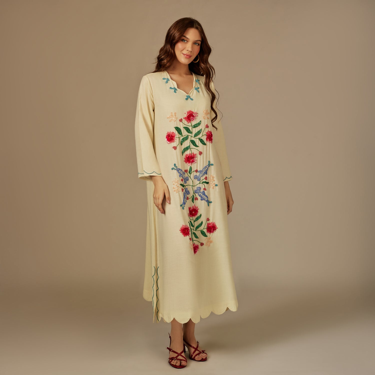 Yellow The Garden of Najel Embellished Dress