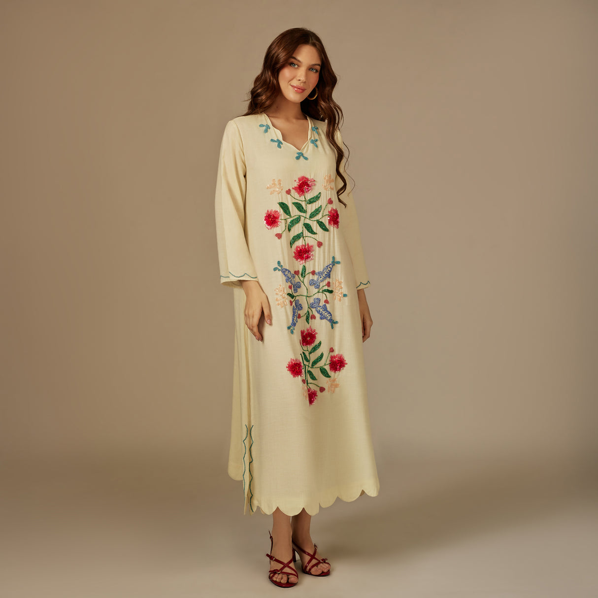 Yellow The Garden of Najel Embellished Dress