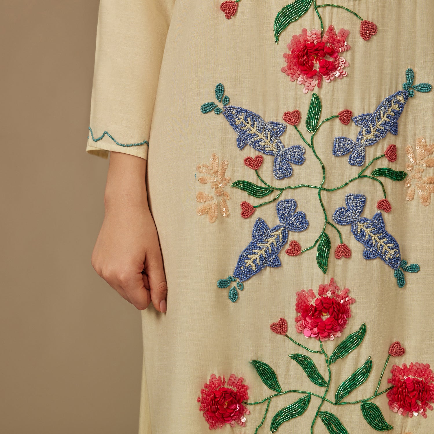 Yellow The Garden of Najel Embellished Dress