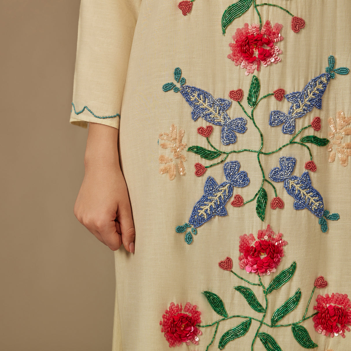 Yellow The Garden of Najel Embellished Dress