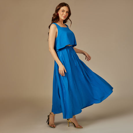 Blue Fish Embroidered Set