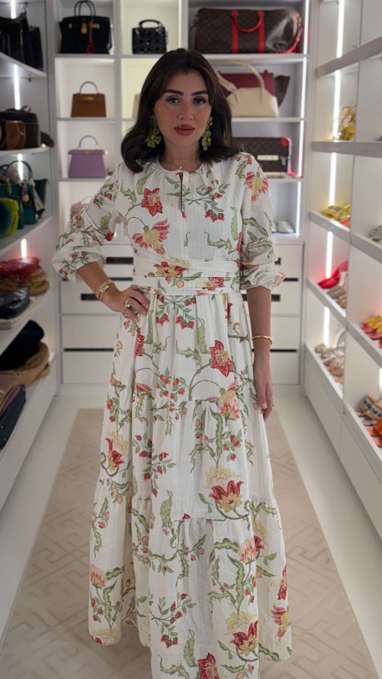 Timeless Modest Floral Printed Dress - Noētic