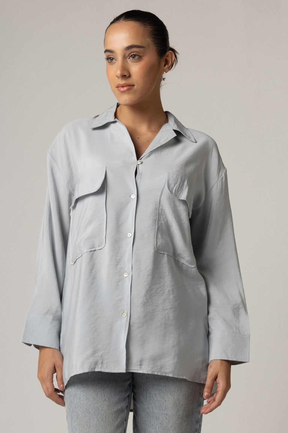 Utility Pocket Shirt - Light Blue - Noētic