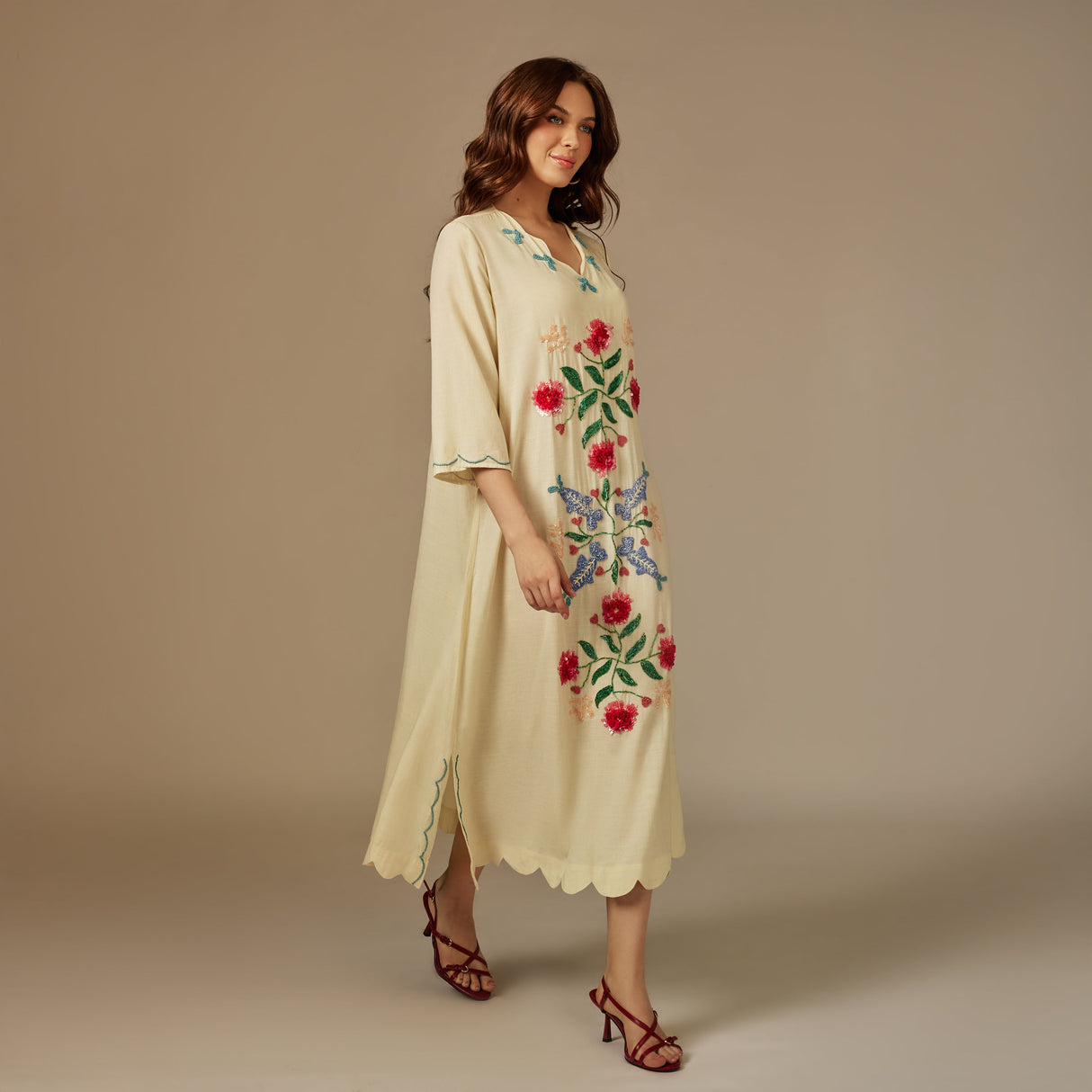 Yellow The Garden of Najel Embellished Dress - Noētic