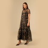 فستان أورجنزا بربطة خلفية مفتوح الظهر