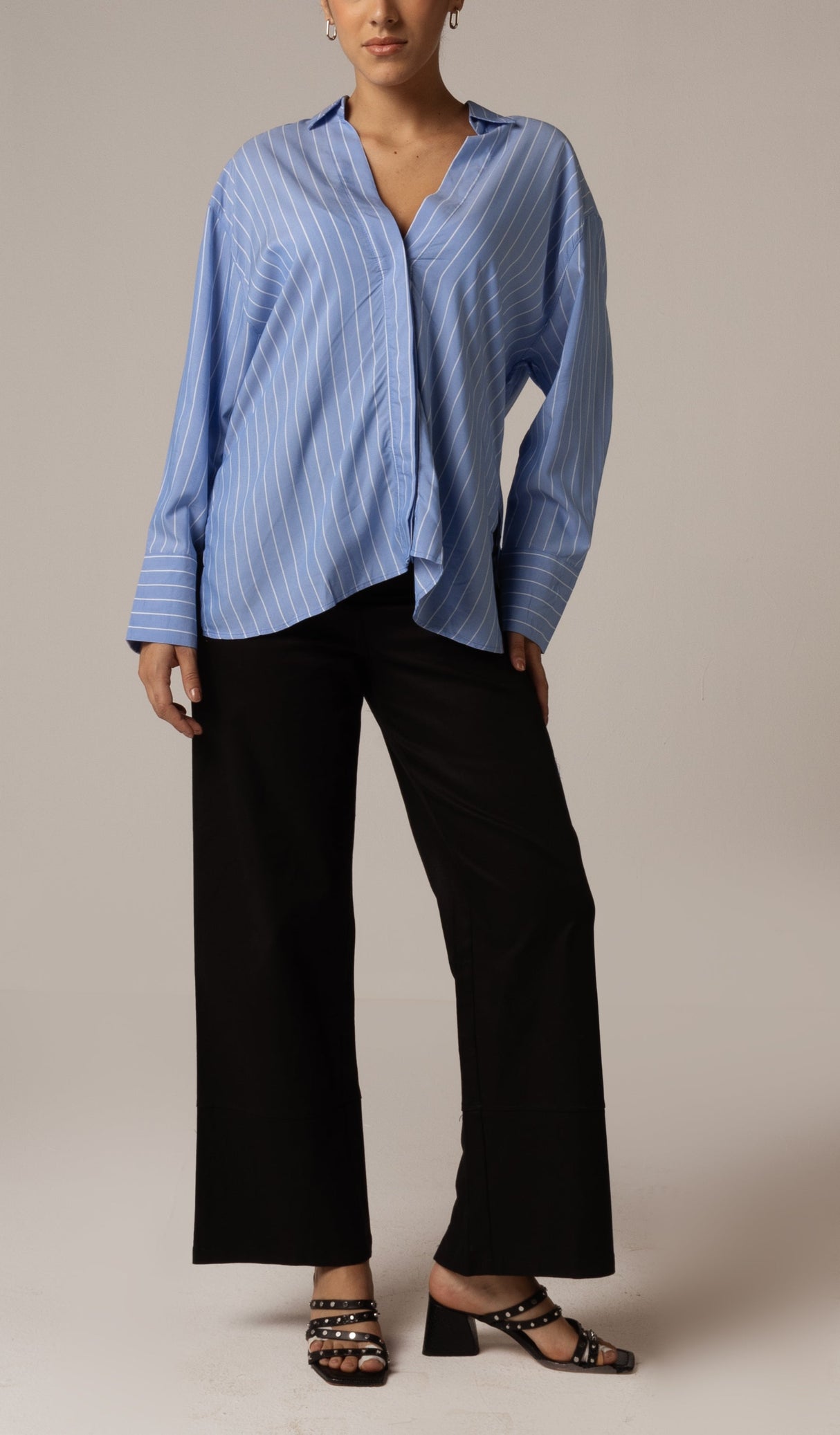 🎁 Classic Blue Striped Shirt (100% off)