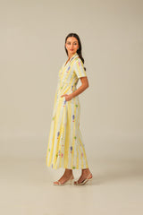Lightweight Linen Dress with Vibrant Summery Print
