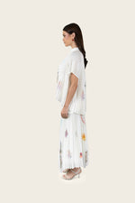 Resort Print Pleated Crepe Set