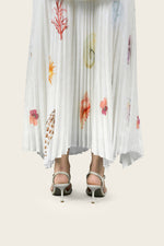 Resort Print Pleated Crepe Set