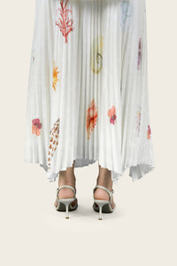 Resort Print Pleated Crepe Set