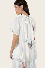 Resort Print Pleated Crepe Set