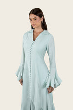 Linen Voile Dress with Ruffle Details