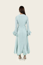 Linen Voile Dress with Ruffle Details