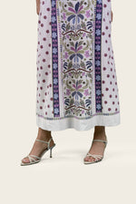 Printed Linen Bow-tie Back Dress