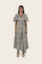 Scenic Print Poplin Dress