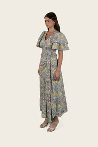 Scenic Print Poplin Dress