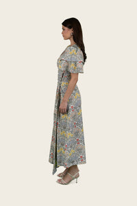 Scenic Print Poplin Dress