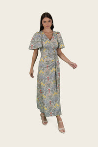 Scenic Print Poplin Dress