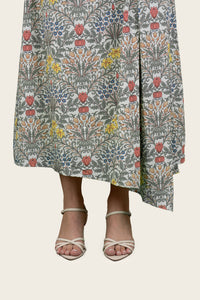 Scenic Print Poplin Dress