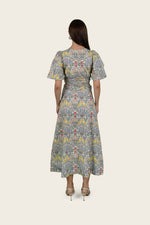 Scenic Print Poplin Dress