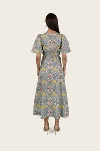 Scenic Print Poplin Dress