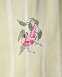 Luxury Linen Blend Set with Botanical Appliqué Details