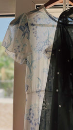 Floral Mesh Maxi Dress with Waist Belt