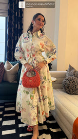 Floral Poplin Shirt Dress with Belt