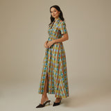 Checked Linen Dress
