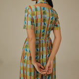 Checked Linen Dress