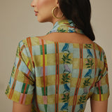 Checked Linen Dress