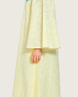 Loose Eyelet Cotton Dress with Handmade Beaded & Sequin Embellishments